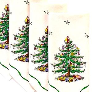 Spode Christmas Tree Tablecloth/8 napkins
